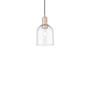 Innovations Lighting Bella 6" Wide Mini Pendant Antique Copper / Clear