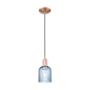 Innovations Lighting Bridal Veil 5" Wide Mini Pendant Antique Copper / Blue