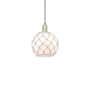 Innovations Lighting Farmhouse Rope 10" Wide Mini Pendant Black Antique Brass / White Glass with White Rope