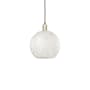 Innovations Lighting White Mouchette 12" Wide Pendant Black Antique Brass / White Mouchette