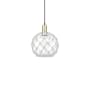 Innovations Lighting Farmhouse Rope 10" Wide Mini Pendant Black Antique Brass / Clear Glass with White Rope