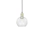 Innovations Lighting Athens 8" Wide Mini Pendant Black Antique Brass / Clear