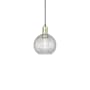 Innovations Lighting Athens 8" Wide Mini Pendant Black Antique Brass / Clear Basketweave