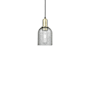 Innovations Lighting Caledonia 5" Wide Mini Pendant Black Antique Brass / Charcoal