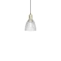 Innovations Lighting Castile 6" Wide Mini Pendant Black Antique Brass / Clear