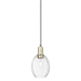 Innovations Lighting Preston 6" Wide Mini Pendant Black Antique Brass / Clear