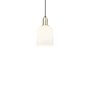 Innovations Lighting Bella 6" Wide Mini Pendant Black Antique Brass / White