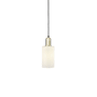 Innovations Lighting Clymer 5" Wide Mini Pendant Black Antique Brass / Matte White