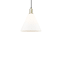 Innovations Lighting Berkshire Glass 12" Wide Pendant Black Antique Brass / Matte White