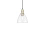 Innovations Lighting Bristol 8" Wide Mini Pendant Black Antique Brass / Clear