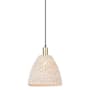 Innovations Lighting Natural Ballston Dome 12" Wide Pendant Black Antique Brass / Natural