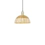 Innovations Lighting Natural Ballston Dome 12" Wide Pendant Black Antique Brass / Natural