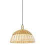 Innovations Lighting Natural Ballston Dome 16" Wide Pendant Black Antique Brass / Natural