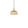 Innovations Lighting Natural Ballston Dome 9" Wide Mini Pendant Black Antique Brass / Natural