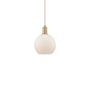 Innovations Lighting Athens 8" Wide Mini Pendant Brushed Brass / Matte White