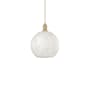 Innovations Lighting White Mouchette 12" Wide Pendant Brushed Brass / White Mouchette
