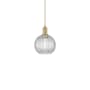 Innovations Lighting Athens 8" Wide Mini Pendant Brushed Brass / Clear Basketweave