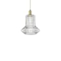Innovations Lighting Springwater 12" Wide Pendant Brushed Brass / Clear Fluted