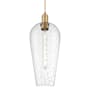 Innovations Lighting Chelsea 8" Wide Cord Hung Mini Pendant with Clear, Seedy Glass Shade Brushed Brass