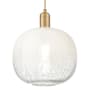 Innovations Lighting Brookhaven Sphere 10" Wide Cord Hung Mini Pendant with Opal Glass Shade Brushed Brass