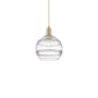 Innovations Lighting Rochester 10" Wide Mini Pendant Brushed Brass / Clear
