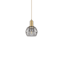 Innovations Lighting Rochester 6" Wide Mini Pendant Brushed Brass / Light Smoke
