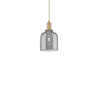 Innovations Lighting Bella 6" Wide Mini Pendant Brushed Brass / Light Smoke