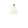 Innovations Lighting Bristol 12" Wide Pendant Brushed Brass / Matte White