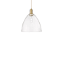 Innovations Lighting Bristol 12" Wide Pendant Brushed Brass / Clear