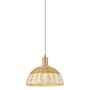 Innovations Lighting Natural Ballston Dome 12" Wide Pendant Brushed Brass / Natural
