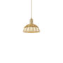 Innovations Lighting Natural Ballston Dome 9" Wide Mini Pendant Brushed Brass / Natural