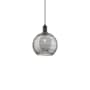 Innovations Lighting Athens Deco Swirl 10" Wide Mini Pendant Matte Black / Light Smoke Deco Swirl