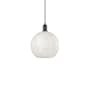 Innovations Lighting White Mouchette 12" Wide Pendant Matte Black / White Mouchette
