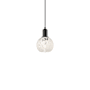 Innovations Lighting White Mouchette 6" Wide Mini Pendant Matte Black / White Mouchette