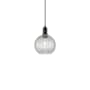 Innovations Lighting Athens 8" Wide Mini Pendant Matte Black / Clear Basketweave