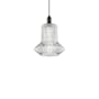 Innovations Lighting Springwater 12" Wide Pendant Matte Black / Clear Fluted