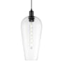 Innovations Lighting Chelsea 8" Wide Cord Hung Mini Pendant with Clear Glass Shade Matte Black