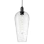 Innovations Lighting Chelsea 8" Wide Cord Hung Mini Pendant with Clear, Seedy Glass Shade Matte Black