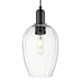 Innovations Lighting Preston 6" Wide Cord Hung Mini Pendant with Clear, Ribbed Glass Shade Matte Black