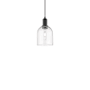 Innovations Lighting Bella 6" Wide Mini Pendant Matte Black / Clear