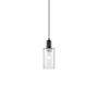 Innovations Lighting Clymer 5" Wide Mini Pendant Matte Black / Clear
