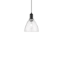 Innovations Lighting Bristol 8" Wide Mini Pendant Matte Black / Seedy