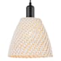 Innovations Lighting Natural Ballston Dome 9" Wide Cord Hung Mini Pendant with Natural Rope Shade Matte Black