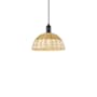 Innovations Lighting Natural Ballston Dome 12" Wide Pendant Matte Black / Natural