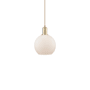 Innovations Lighting Athens 8" Wide Mini Pendant Champagne Bronze / Matte White