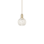 Innovations Lighting White Mouchette 6" Wide Mini Pendant Champagne Bronze / White Mouchette