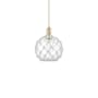 Innovations Lighting Farmhouse Rope 10" Wide Mini Pendant Champagne Bronze / Clear Glass with White Rope