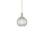 Innovations Lighting Athens 8" Wide Mini Pendant Champagne Bronze / Clear Basketweave