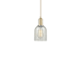 Innovations Lighting Caledonia 5" Wide Mini Pendant Champagne Bronze / Mouchette