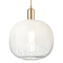 Innovations Lighting Brookhaven Sphere 10" Wide Cord Hung Mini Pendant with Opal Glass Shade Champagne Bronze